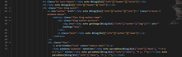 PHP code die een deel van mijn blog genereert